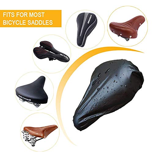 3 Piezas Impermeable Cubre Sillín Bicicleta ，Cubre cojín del Asiento de Bicicleta Cubierta de Asiento Impermeable de PVC Cubierta de Lluvia