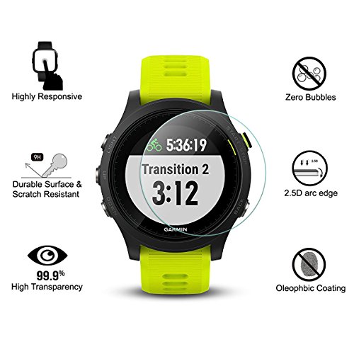 (3 Piezas) OOTSR Protector de Pantalla para Garmin Forerunner 935 Vidrio Templado Protectora para Garmin Forerunner 935 [Alta definición] [Resistente a los arañazos]