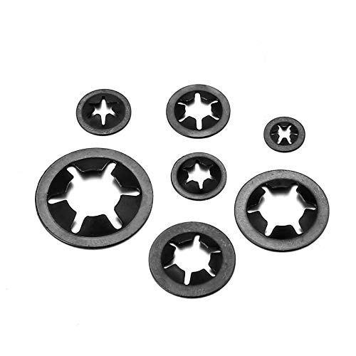 340 Piezas Arandelas de Seguridad, Arandelas de Bloqueo de Presión, Arandelas de Metal, Arandelas de Velocidad Clip Rápida Sujetadores - M3 M4 M5 M6 M8 M10 M12
