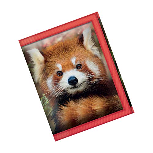 3D LiveLife Carteras - Bebé Panda Rojo de Deluxebase. Cartera lenticular 3D con diseño de Animales Salvajes. Billetera con Monedero y Tarjetero con ilustración del reconocido Artista David Penfound