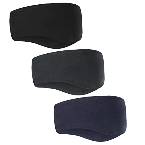 3Pcs Diademas Calentadores de Oídos Forro Polar Cintas de Pelo Orejeras Diademas Deportivas para Hombre y Mujer Antideslizante Cinta Deportiva para la Cabeza para Correr Ciclismo Esquiar