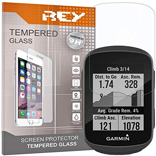 3X Protector de Pantalla para Garmin 130 - Edge 130 Plus, Cristal Vidrio Templado Premium