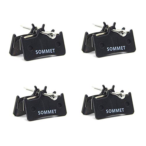 4 Pares SOMMET Pastillas Freno Disco Semi-metálico para Shimano XT M775 / M775-DH/XTR Pre-02 / Grimeca System 8 / Hope M4 / Sram 9.0