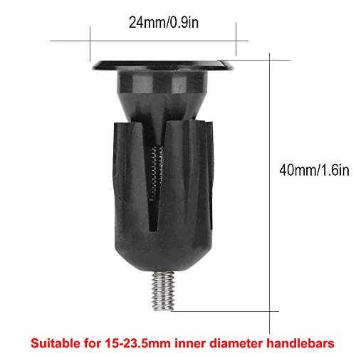 4 Piezas Tapa del Extremo del Manillar de Bicicleta de Aluminio,Tapas de Extremo de Manillar de Bicicleta / Tapones de Agarre de Manillar de Bicicleta,Accesorio de Bicicleta Universal (Dorado, Negro)