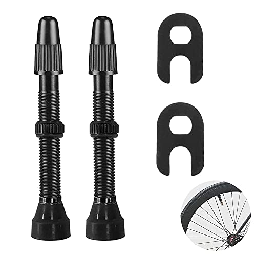 4 Piezas Valvula Tubeless Carretera Vástago, Bike Extender Válvulas, Válvula Sin Cámara Aleación, para Bicicleta, Accesorios para neumáticos Sin Cámara(60 mm)