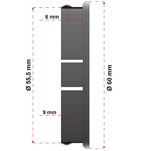 4 x Tapas del buje para llanta diámetro de 60 mm Universal tapacubo Aluminio para Centro de Rueda Accesorios para Coche (Cromo, 60mm Ø)