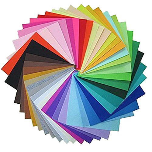 42 Colores Suaves Hoja de Tela de Fieltro, Felt Fabric Sheets,Fieltro No Tejido Tela para Patchwork Costura DIY Craft Trabajo (20 x 30 cm)