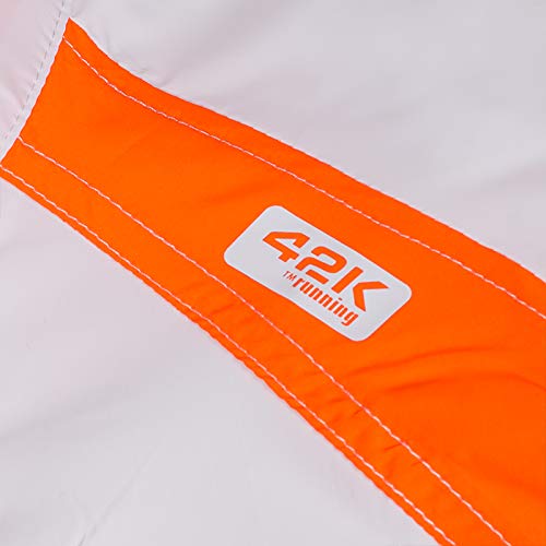 42K RUNNING - Chaqueta Técnica Cortavientos 42k WIND Blanco/Naranja XL