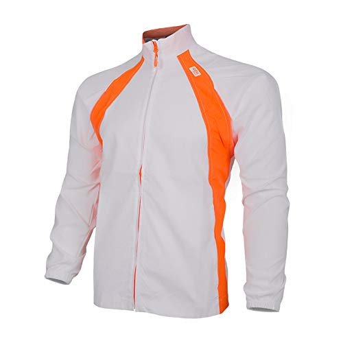 42K RUNNING - Chaqueta Técnica Cortavientos 42k WIND Blanco/Naranja XL