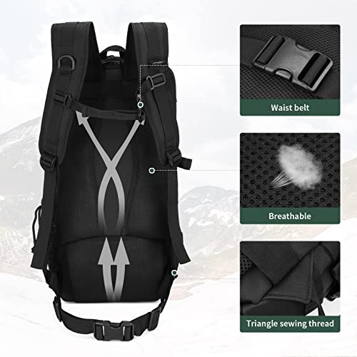 45L Mochila Táctica Impermeable Mochila Militar Paquete de Asalto Resistente al Agua Molle Gran Capacidad Nylon 900D con Múltiples Bolsillos Mochila para Senderismo,Caza