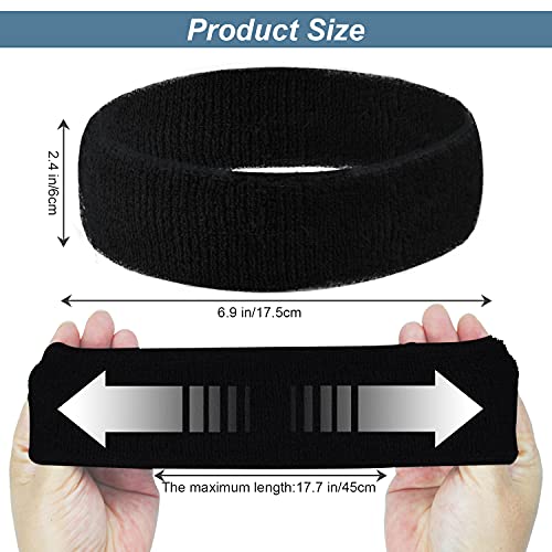 4Pcs Cinta Sudor Cabeza Diadema Deportiva Hombres Mujeres Bandas de Sudor Cinta Pelo Tenis Banda Elástica de Pelo Antideslizante Absorbente de Humedad para Hombre Mujer Ciclismo Correr Tenis