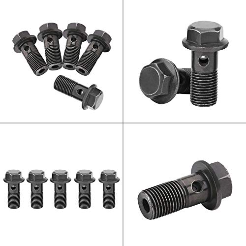 5 PCS Brake Banjo Bolt iron Tornillos y arandelas de freno de motocicleta para pinza de freno Cilindro maestro M10 x1.25/M10 * 1.0mm(M10×1.25mm)