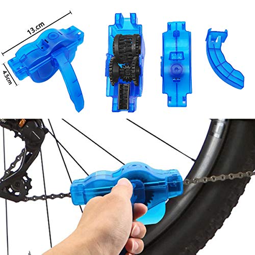 5 Piezas Cepillos Bicicleta,Cepillo Limpieza Cadena Bicicleta,Kit Limpieza Bicicleta,Herramienta de Limpieza de Bicicletas para Cadena de Bicicleta,Neumático,Piñón