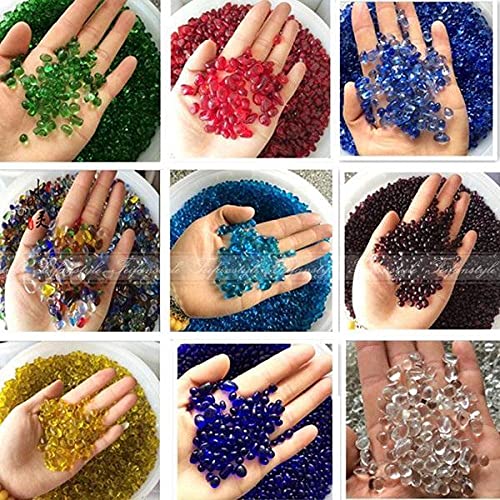 50G K5 Blue Glass Gravel Gravel Piedra verde Esla de glaseado Roca Acuario Fish Tank Decor Piedras naturales y minerales-Azul cobalto