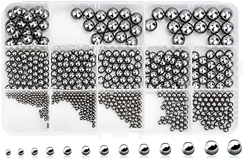 540 Pcs Bolas de Acero Rodamientos de Bolas de Acero Bolas de Acero de Metal para Ruedas de Bicicleta, Rodamientos de Patineta