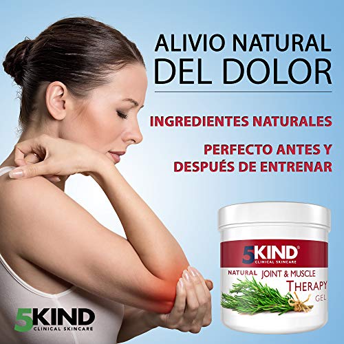 5Kind gel calmante del dolor de Músculos y Articulaciones Antiinflamatorio con resultados demostrados Fórmula única Penetra profundamente Calmante para Músculos Rodillas Articulaciones Manos Espalda