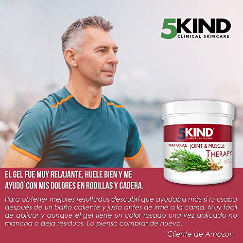 5Kind gel calmante del dolor de Músculos y Articulaciones Antiinflamatorio con resultados demostrados Fórmula única Penetra profundamente Calmante para Músculos Rodillas Articulaciones Manos Espalda