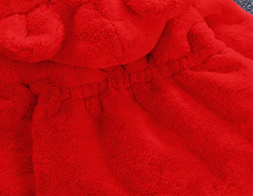 6 Meses-6 años Ropa para bebés, niñas Abrigo con Capucha Infantil Chaqueta Niña Niños Invierno Abrigo Grueso Grueso Capa Chica Sudadera con Capucha Chaqueta Ropa de Abrigo (4-5 años, Rojo)