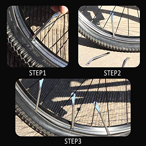 6 Piezas Palanca del Neumático, Herramienta de Barra Palanca para Rueda de Motocicleta Bicicleta Bici Desmontable Cuchara Neumático Tamaño