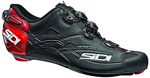 653267VAR - Zapatillas ciclismo bicicleta SHOT CARBON MATE COLOR NEGRO/ROJO TALLA 45