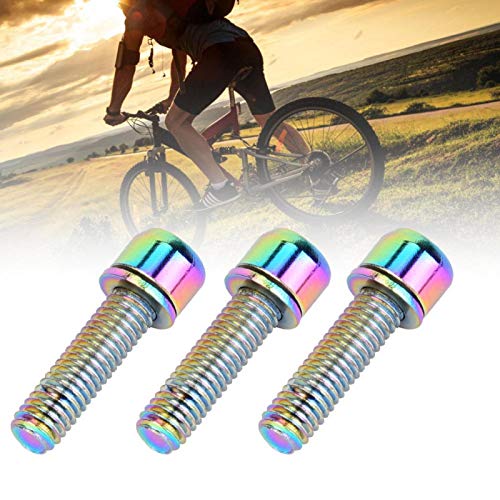 6Pcs M5x25mm Tornillos de cabeza hueca hexagonal Tornillo de soporte de botella de bicicleta de aleación de titanio Accesorio de bicicleta(Colores)