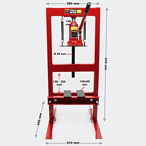 6T Prensa hidráulica Prensa taller Fuerza presión Estampar Doblar Prensar Piezas Industria Mecánica
