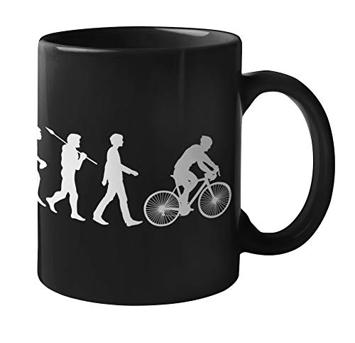 6TN Taza de ciclismo - La evolución del ciclismo - Regalo para ciclista