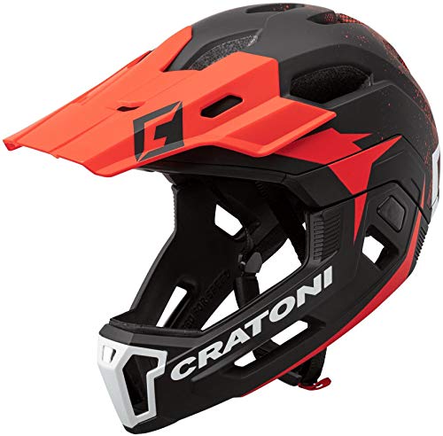 707853VAR - Casco bicicleta ciclismo C-MANIAC 2.0MX MTB COLOR NEGRO/ROJO TALLA 54-58