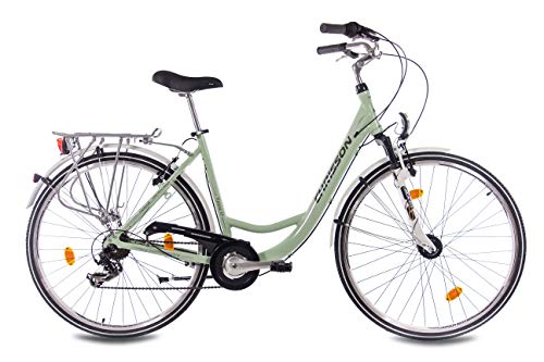 71,12 cm pulgadas LUXUS ALU CITY BIKE bicicleta DAMENRAD CHRISSON RELAXIA 1,0 con 6 velocidades color verde