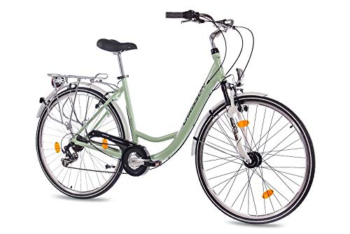 71,12 cm pulgadas LUXUS ALU CITY BIKE bicicleta DAMENRAD CHRISSON RELAXIA 1,0 con 6 velocidades color verde