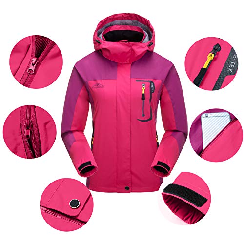 7VSTOHS Chaquetas Softshell Ligeras para Mujer Impermeable Transpirable a Prueba de Viento Resistente al Agua Chaquetas al Aire Libre para Senderismo Ciclismo Trekking