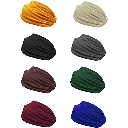 8Pcs Cintas Pelo Mujer Anchas Diademas Yoga Turbantes Mujer Elásticas Pañuelos Pelo Cabeza Mujer Bandas para el Cabello para Yoga Cintas Deporte Mujer Fitness Lavar Tu Cara