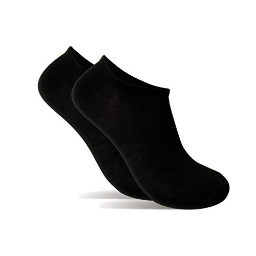 9 Pares Calcetines cortos Mujer hombre - calcetines tobillero unisex - calcetines hombre - calcetines mujer (40-46, Negro invisible)