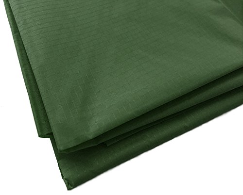 A-Express Ripstop Impermeable Poliéster Tela 3.8oz Polainas Material al aire libre Cubrir Acampar Bandera - 1 Metro (100cm x 150cm) Verde oliva