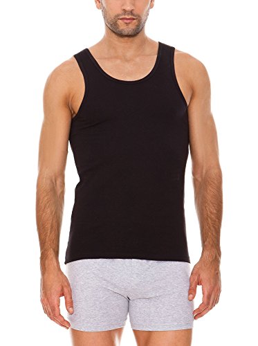 ABANDERADO - Camiseta Algodón Maxima Transpiración De Tirantes para hombre, color negro, talla 60/2XL