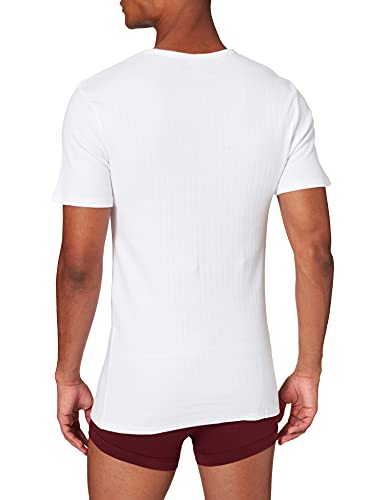 ABANDERADO - Camiseta Térmica De Manga Corta Y Cuello Redondo para hombre, color blanco, talla 60/2XL