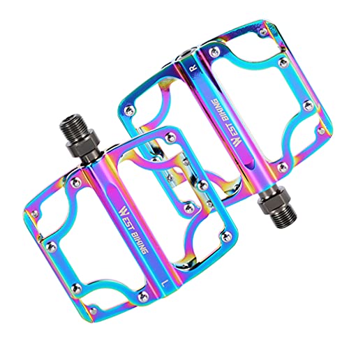 Abaodam 1 par de Pedales de Bicicleta de Montaña con Plataforma de Aleación de Aluminio Pedales de Bicicleta de Ciclismo Pedal Plano para Bicicleta de Montaña BMX MTB Accesorios