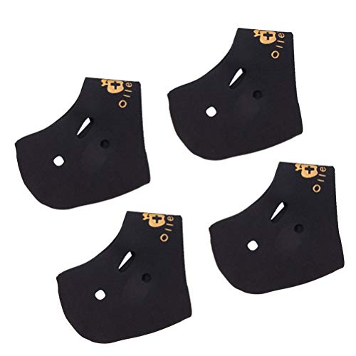 Abaodam 4pcs Terapia Fascitis Plantar Envoltura Talón Dolor Pie Arco Soporte Tobillo Talón Protector Plantilla Ortotica (Negro)