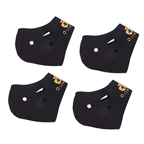 Abaodam 4pcs Terapia Fascitis Plantar Envoltura Talón Dolor Pie Arco Soporte Tobillo Talón Protector Plantilla Ortotica (Negro)