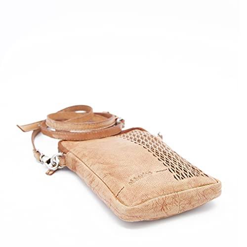 Abbacino bolso para el móvil tipo bandolera en piel camel
