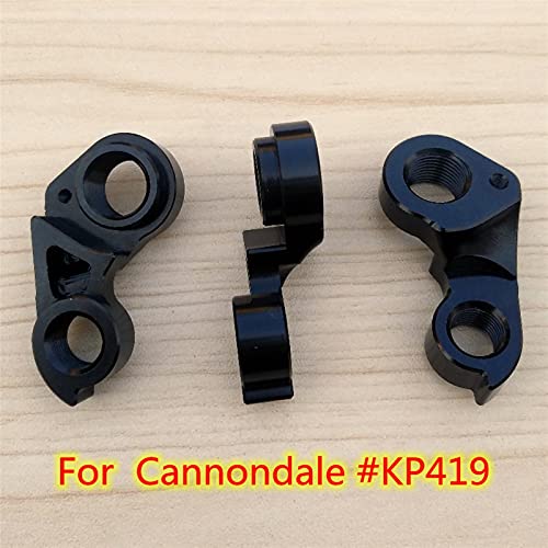 Abkendg 2pcs CNC Percha de desviador Trasero de Bicicleta para GT Rejilla Cannondale KP419 Synapse Carbon Quick Neo Slate Superx Topstone F-SI Dropout Gancho de Cola de Bicicleta (Color : Black)