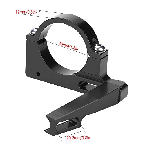 Abrazadera del Cambio Delantero Aleación de Aluminio Adaptador de Cambio de Bicicleta de Carretera Ultraligero Accesorio de reemplazo de Ciclismo Ajustable(Negro)