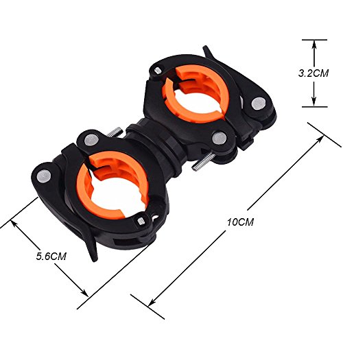 Abrazadera para antorcha de bicicleta, soporte para linterna de bicicleta, 2 unidades