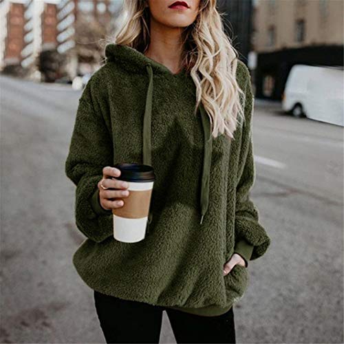 Abrigo De Felpa Mujeres Invierno Con Capucha Color sólido Chaqueta De Montaña Jersey Cárdigan Hoodie Abrigo Para Mujer Elegante Jersey Fino De Manga Larga Caliente Esponjoso Tops