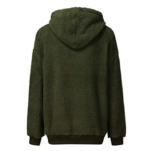 Abrigo De Felpa Mujeres Invierno Con Capucha Color sólido Chaqueta De Montaña Jersey Cárdigan Hoodie Abrigo Para Mujer Elegante Jersey Fino De Manga Larga Caliente Esponjoso Tops