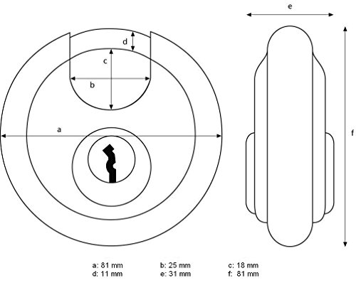 Abus 26/80 - Candado Diskus anti taladro 80mm