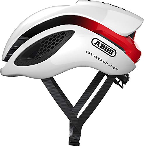 ABUS Gamechanger Fahrradhelm, Unisex, White Red, S