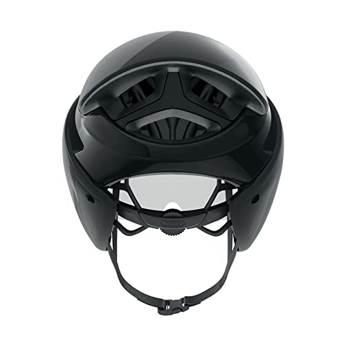 ABUS Gamechanger Tri Casco de Bicicleta, Unisex Adulto, Shiny Black L, Large