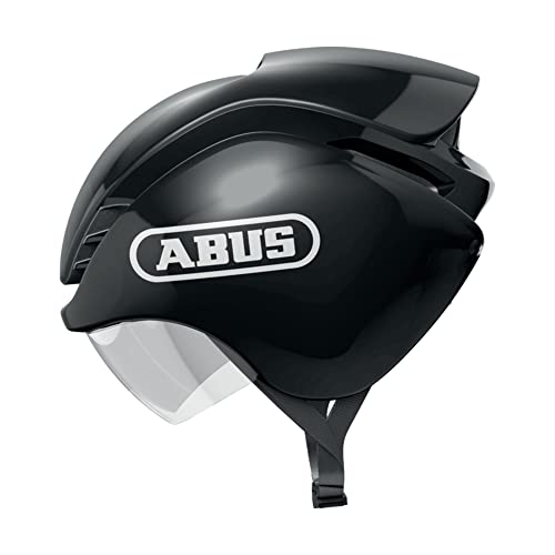 ABUS Gamechanger Tri Casco de Bicicleta, Unisex Adulto, Shiny Black L, Large