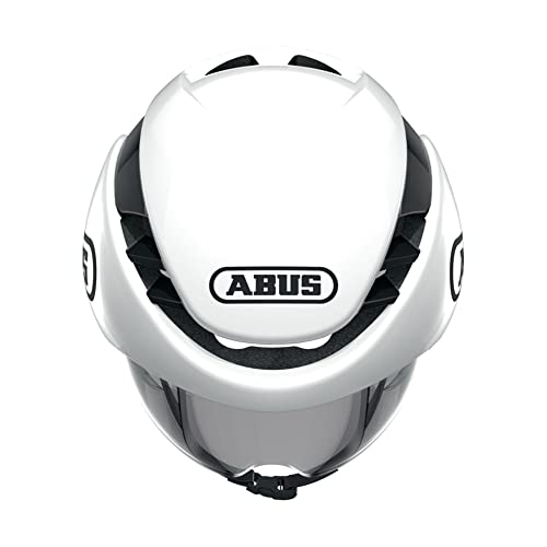 ABUS Gamechanger Tri Casco de Bicicleta, Unisex Adulto, Shiny White M, Medium